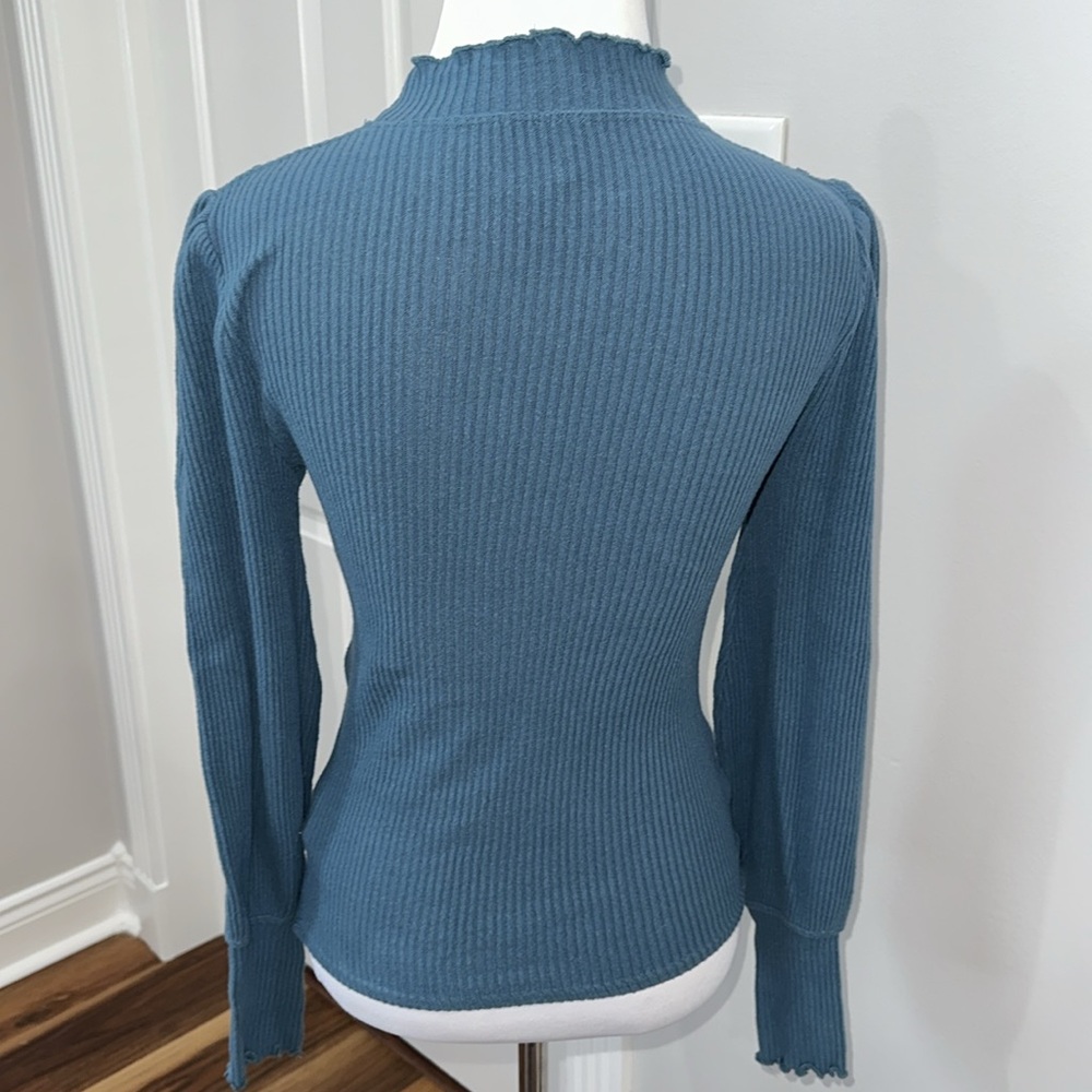 Free People Ribbed Long Sleeve Top Size XS - Picture 4 of 5